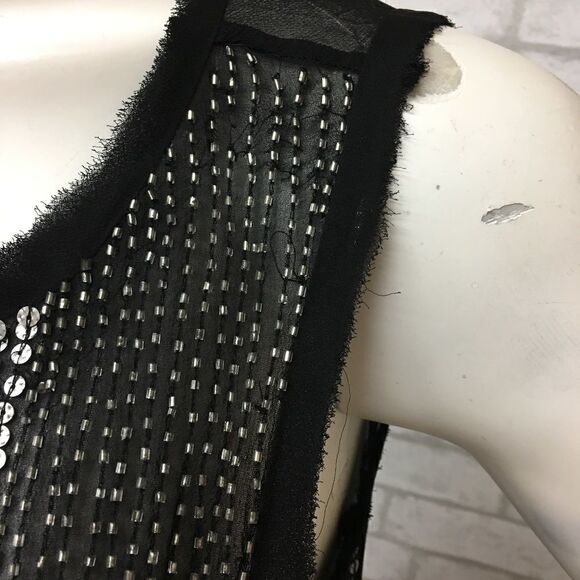 ‎Nicole Miller black/gold sequin top -- S - Picture 6 of 8